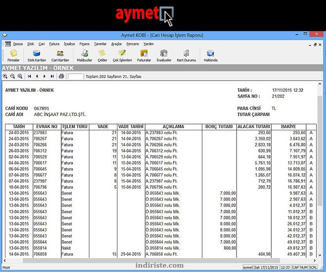 aymet muhasebe program