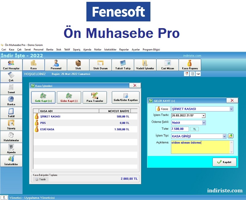 fenesoft muhasebe programı