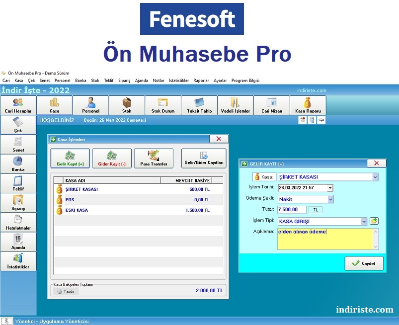 fenesoft muhasebe program