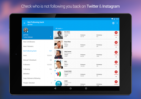 Unfollowers, Twitter Instagram indir