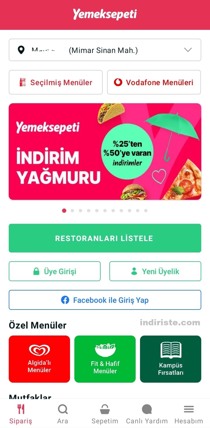 Yemeksepeti indir