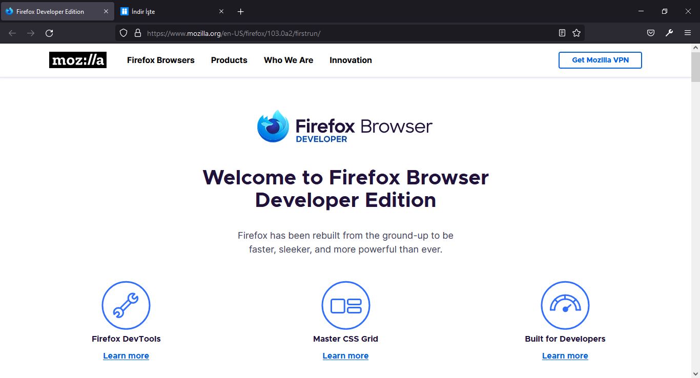Firefox Developer Edition indir
