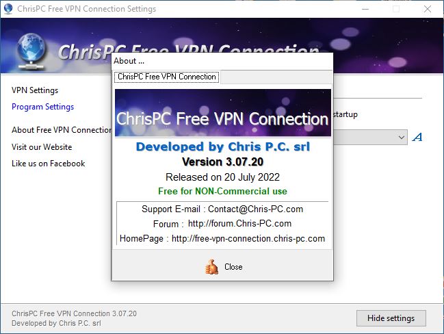 chrispc free vpn connection